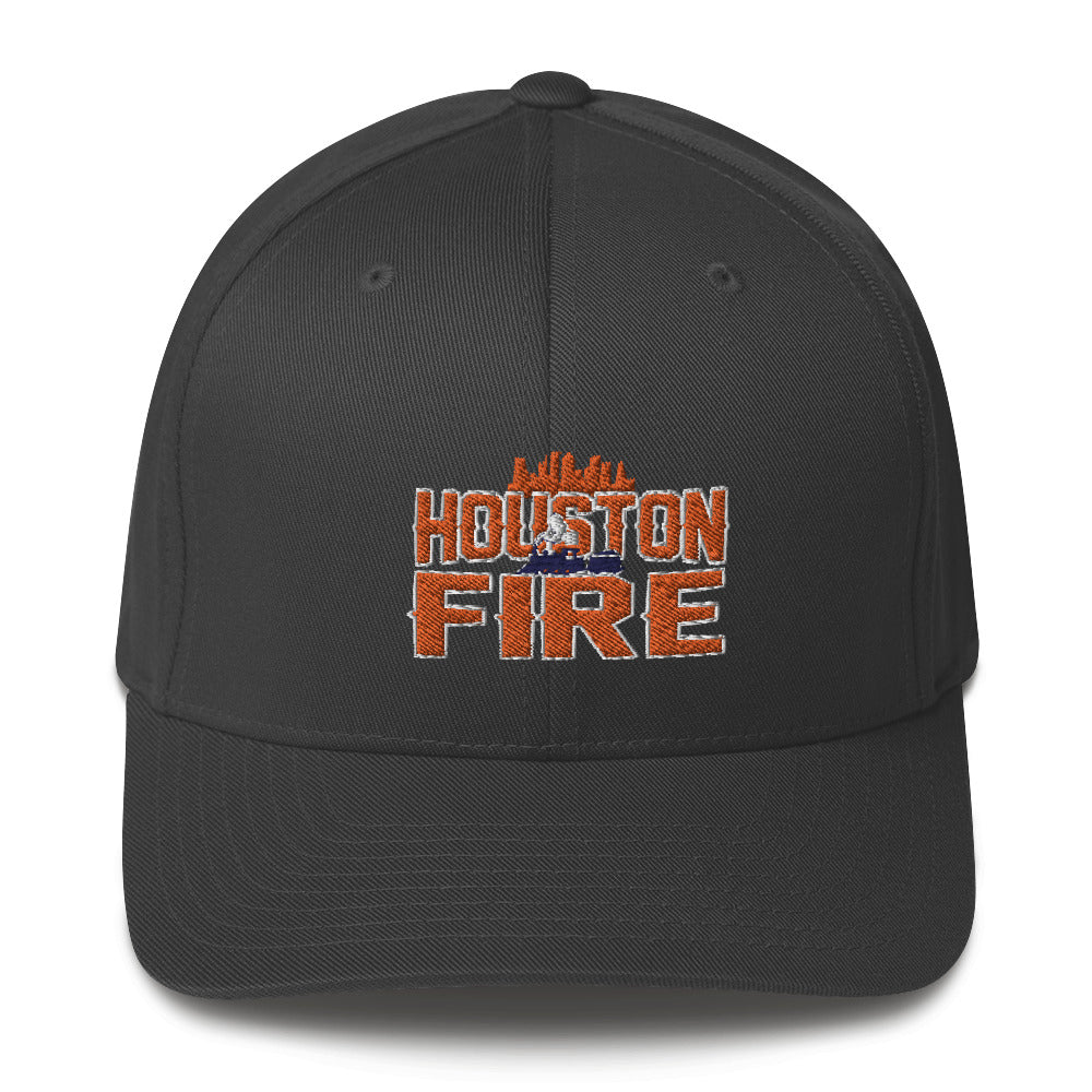 Houston Fire dotted Closed-Back Structured Cap | Flexfit 6277