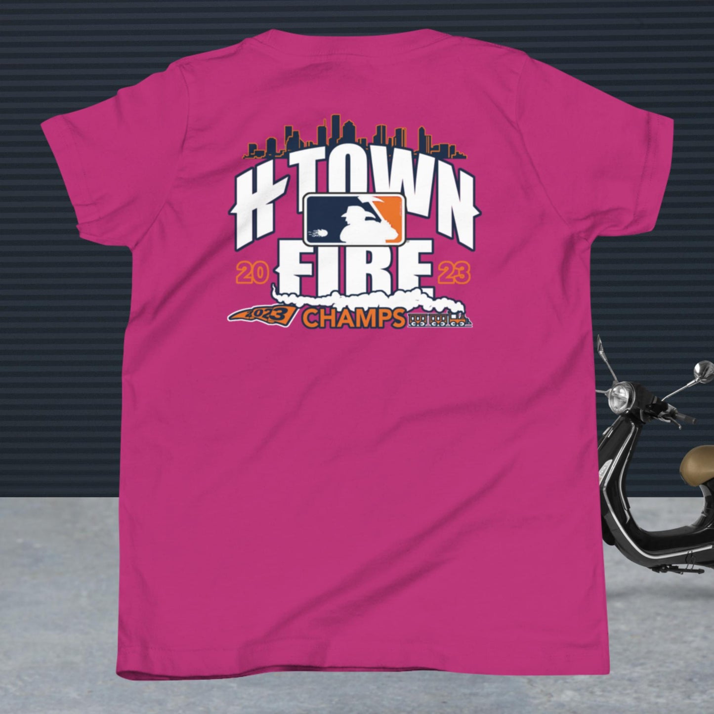 HTOWN FIRE MADE , ASTROS THEMED Youth Short Sleeve T-Shirt