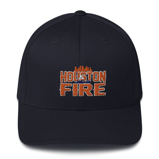 Houston Fire dotted Closed-Back Structured Cap | Flexfit 6277