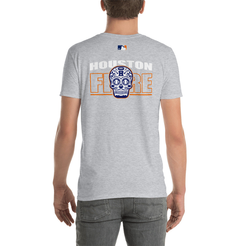 MENS HOUSTON FIRE SUGAR SKULL SHORT SLEEVE