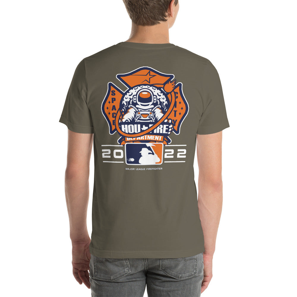 SPACE CITY HOUSTON FIREFIGHTER THEMED ASTROS SHIRT