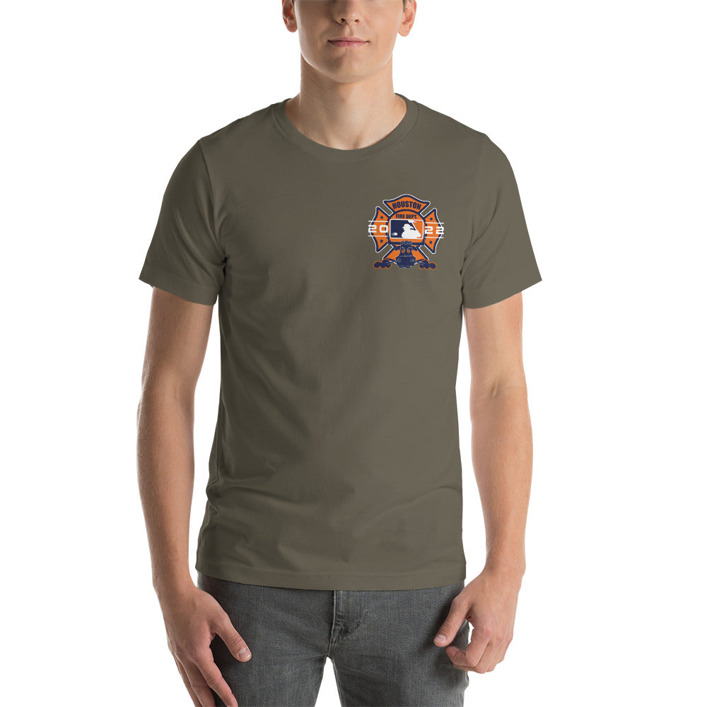 SPACE CITY HOUSTON FIREFIGHTER THEMED ASTROS SHIRT