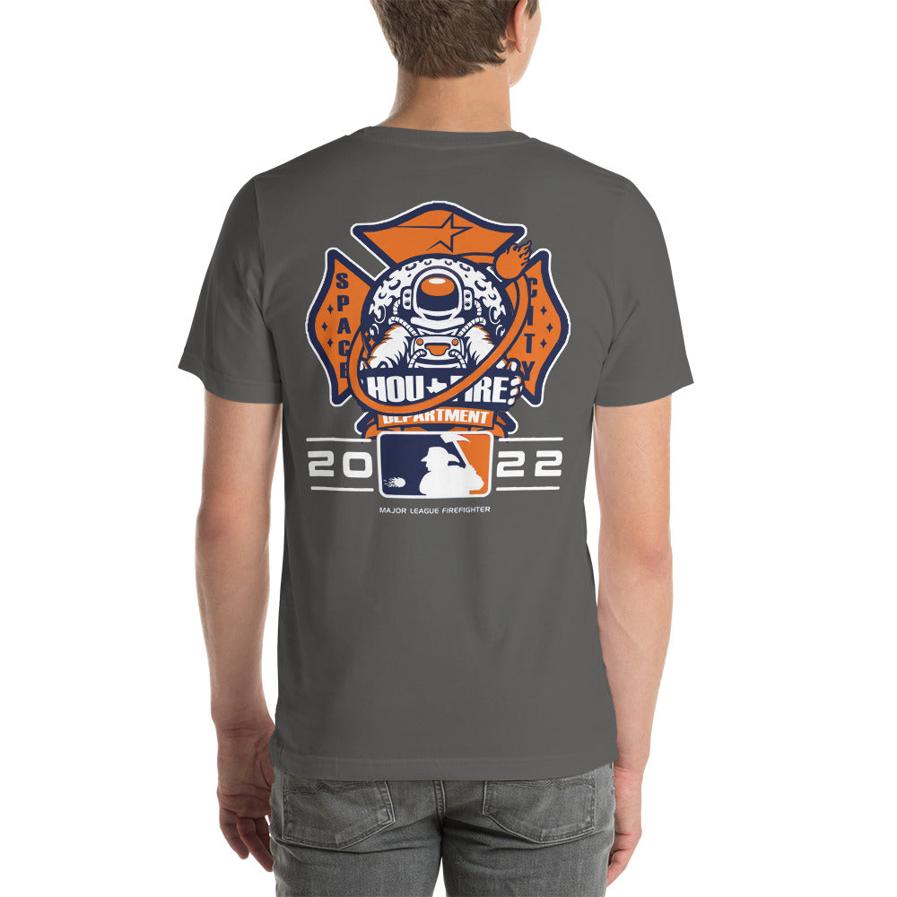 SPACE CITY HOUSTON FIREFIGHTER THEMED ASTROS SHIRT