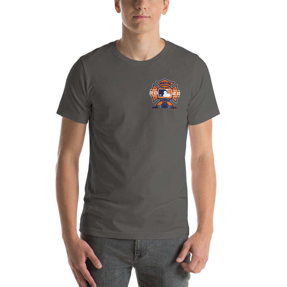 SPACE CITY HOUSTON FIREFIGHTER THEMED ASTROS SHIRT