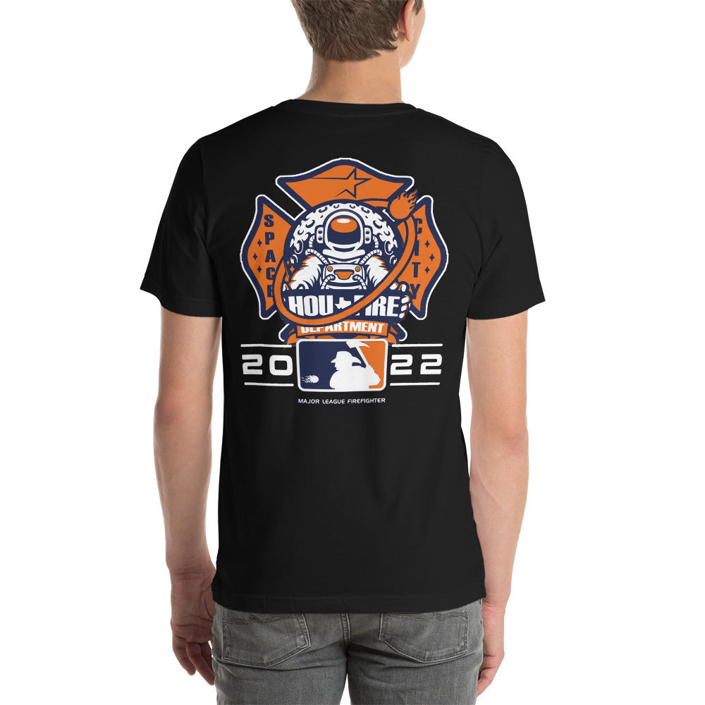 SPACE CITY HOUSTON FIREFIGHTER THEMED ASTROS SHIRT