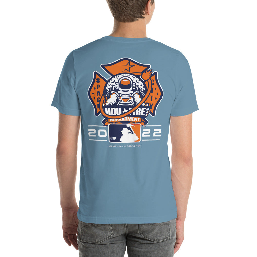 SPACE CITY HOUSTON FIREFIGHTER THEMED ASTROS SHIRT